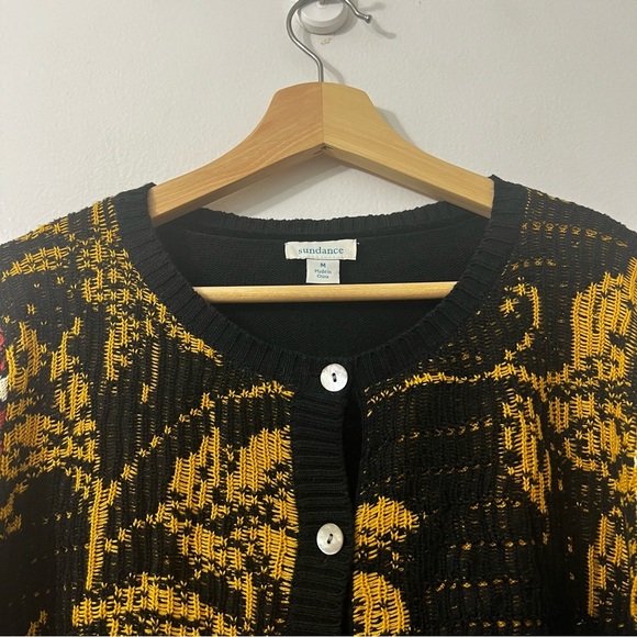 Sundance M Button Down Geometric Cardigan Sweater Whimsigoth Boho Cottagecore - Picture 2 of 9